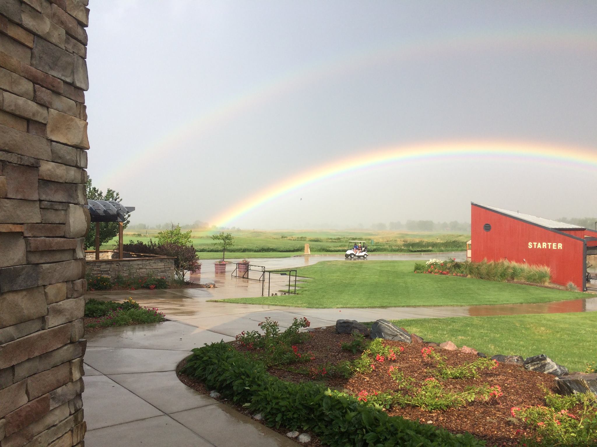 Rainbow on golf course 